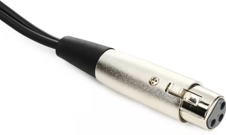 Hosa YXM-121 Y Cable - XLR Female to Dual XLR Male - 6-inch