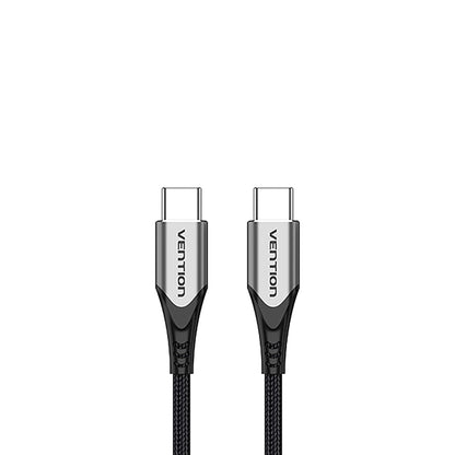[CLEARANCE] Vention USB 2.0 Type-C to Type-C Charging Data Cable 3A 480Mbps (TAD) Nylon Braided with PD60W Support Aluminum Alloy Shell (2-Meters)