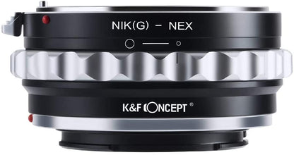 K&F Concept NIK(G)-NEX High Precision Lens Adapter Mount for Nikon F and G Mount Lens to Sony E-Mount Body Mirrorless Camera