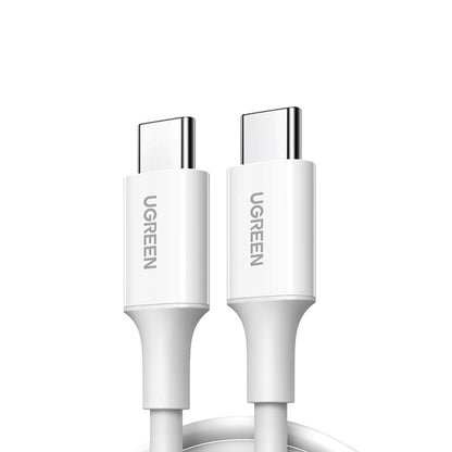 [CLEARANCE] UGREEN 60W USB 2.0 Type C Male to USB-C Male Data Cable 480Mbps Quick Charge 3.0 (White) (0.5M) | 60517