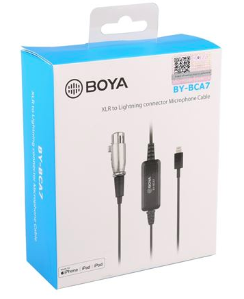Boya BY-BCA7 XLR to Lightning Adapter Audio Microphone Cable