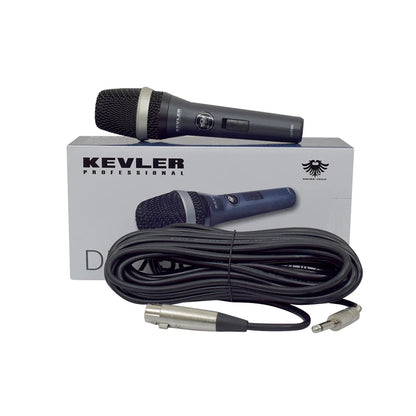 KEVLER DM Series Precision Crafted Super Cardioid Dynamic Microphone with Dual 15" Bass Reflex and 10M Cable for Karaoke System | DM-750, DM-850, DM-950