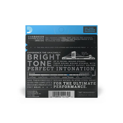 D'Addario XL Nickel Wound Super Light Top / Regular Bottom Electric Guitar Strings Set (.009-.046) | EXL-125
