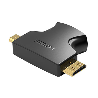 Vention 2 in 1 Mini / Micro HDMI Male to HDMI Female Adapter 1080p 60Hz Gold-Plated (AGFBO)