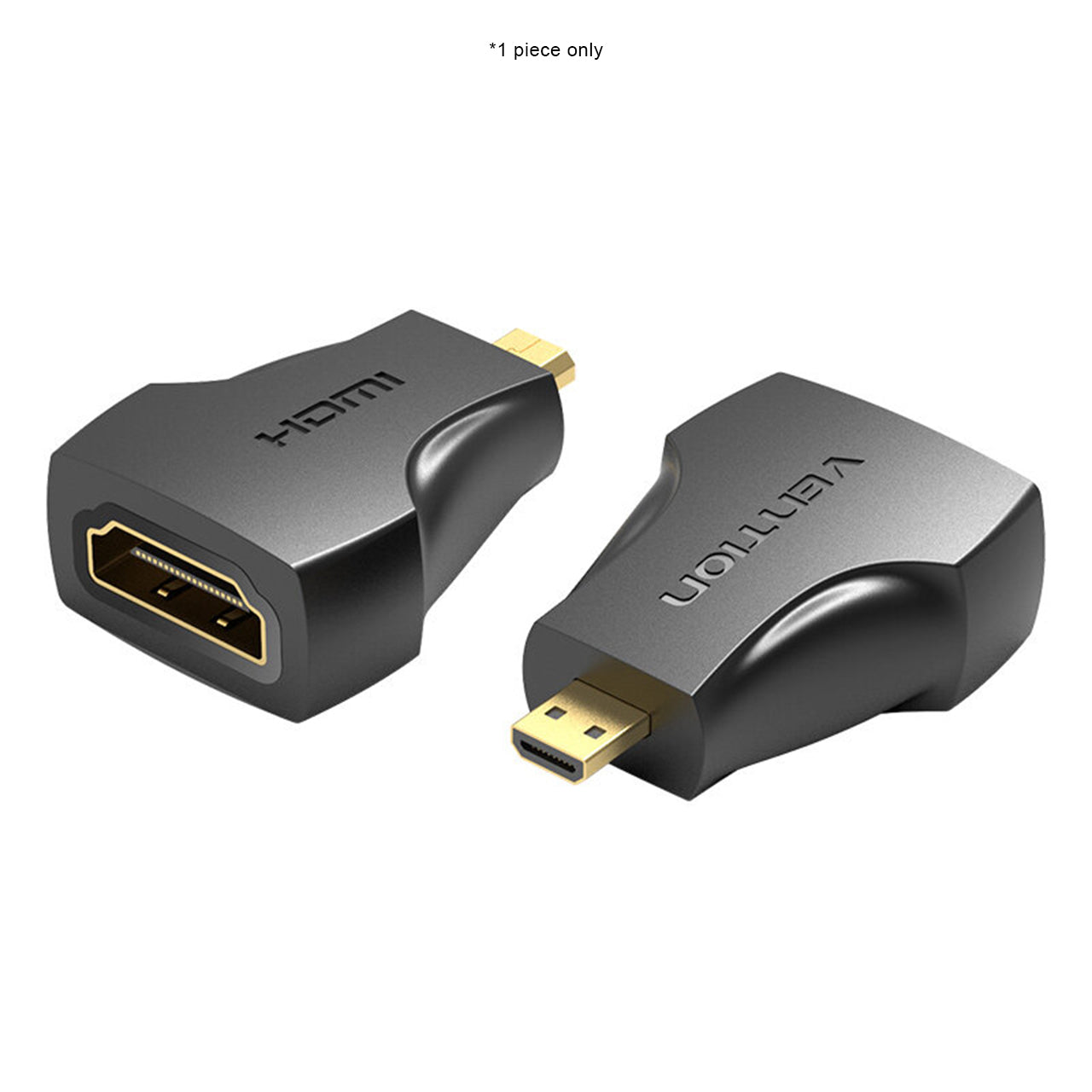 Vention Micro HDMI Male to HDMI Female Adapter 1080p 60Hz Gold-plated Rust/Oxidation Resistant for Stable Transmission (AITBO)