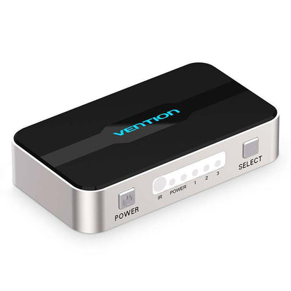 [CLEARANCE] Vention 3 in 1 out HDMI Switcher 4k 30Hz Aluminum Alloy Remote Controlled Splitter with TOSLINK and Audio Port (AFJH0)