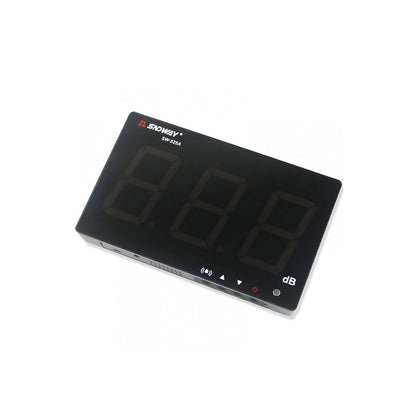 Sndway SW-525A Sound Level Meter 30~130db Noise Decibel Large Screen Wall Mount Display with 6mm Condenser Microphone, Flashing Indicator and Buzzer Alarm Function
