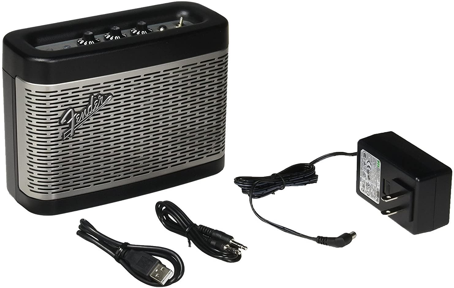 Fender Newport Battery Powered Portable Bluetooth Speaker with Echo  Cancellation (Black)