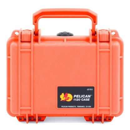 Pelican 1120 Protector Case Watertight Crushproof Dustproof Hard Casing with Foam, Automatic Purge Valve, IP67 (Black, Orange)