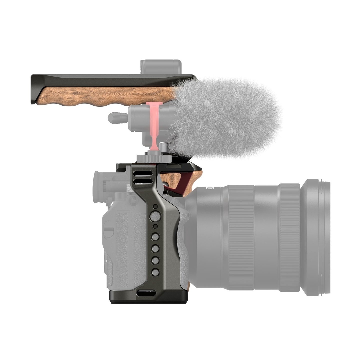 SmallRig New Design Cage Kit for A7 III / A7R III with Side Handle ARRI-Style Mount Aluminum Camera Cage Wood-Lined Top Handle SA0007