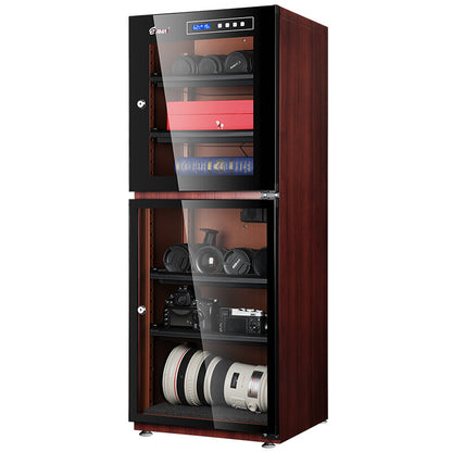Eirmai 160L Electronic Digital Dry Cabinet Dehumidifying Box with Touchscreen Display and AI Smart Control - 160 Liters Wood Grain (MRD-188TW)