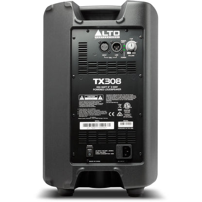 Alto Professional TX308 2-Way Active Ported 350W Powered Loudspeaker Lightweight with 8in Woofer LF Driver Overload Protection