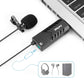 FIFINE K053 USB Lavalier Lapel Microphone Clip-on Cardioid Condenser Computer mic Plug and Play USB Microphone with Sound Card for PC and Mac