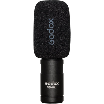 Godox VD-Mic Ultracompact Directional Camera-Mount Shotgun Microphone with Rycote Shockmount, Foam and Furry Windshield