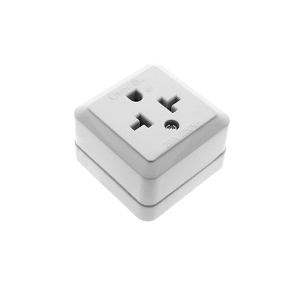 OMNI T-slot Surface Single Tandem Outlet 20A 220V with Ground for Home Electrical Appliances | WTO-001