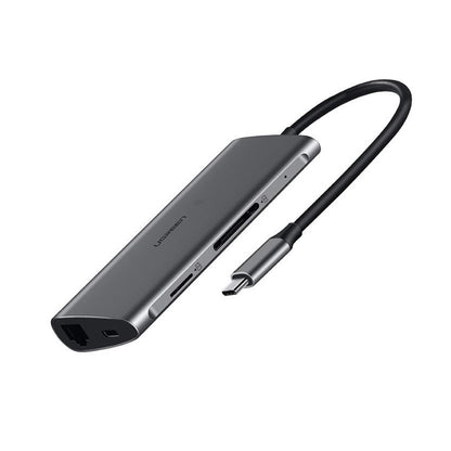 [CLEARANCE] UGREEN 4K 30Hz 8-in-1 USB-C to USB 3.0, HDMI, Ethernet Lan, SD / TF Multiport Adapter Hub with 5Gbps Data Transfer Speed, Built-in Over-voltage Protection | 50538