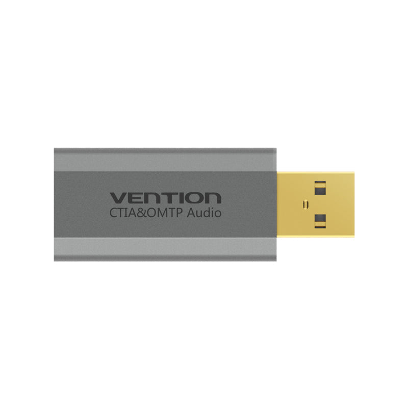 Vention USB External Sound Card to 3.5mm TRRS Aux Audio Adapter Gold-plated with Virtual 7.1 Channel Support (VAB-S19-H)