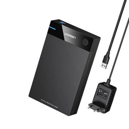 UGREEN External Hard Drive Enclosure 3.5" 2.5" SATA USB 3.0 with UASP Support, 5Gbps Transfer Speed, Sleep Mode for HDD and SSD | 50423