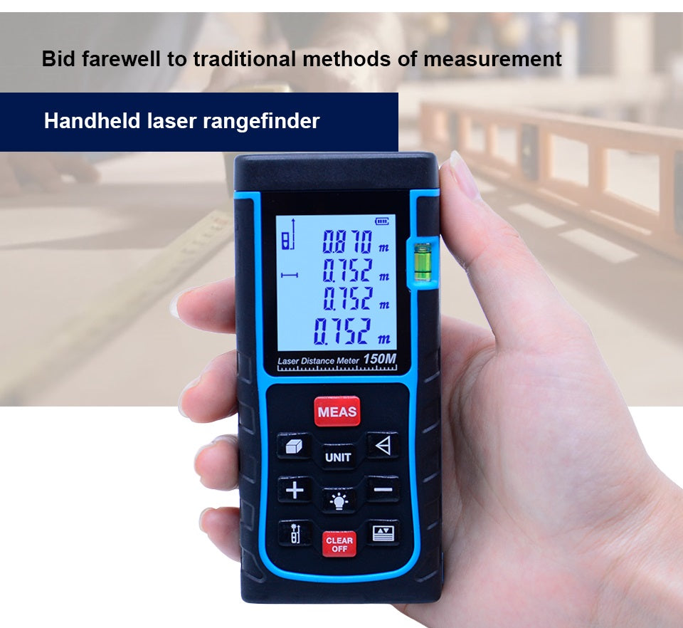SNDWAY SW-E150 Laser Distance Meter 150M Rangefinder Measure Device Ruler Tool