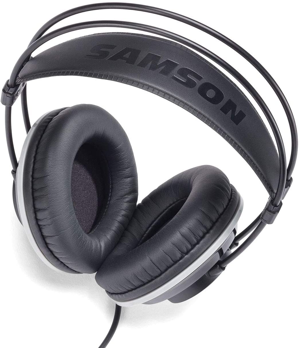 Samson SR990 Closed-Back Studio Reference Headphones Over-Ear with 20Hz to 20KHz Frequency Range Velour Protein-leather Earpads Neodymium Drivers for Audio