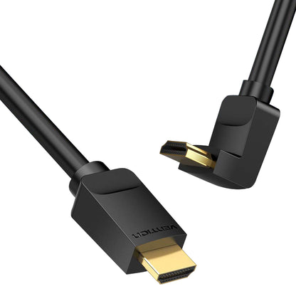Vention HDMI 2.0 Cable Right Angle 90 Degree (Male to Male) 4K Ultra HD 3D 60Hz Video Cable (2-Meters) (AAR)