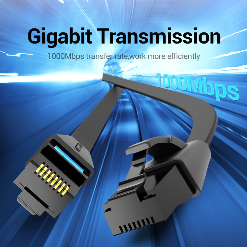 Vention CAT6 Ethernet Flat Cable UTP Patch 1000Mbps 250MHz LAN Network Wire Cord for Internet Router PC Modem (Available in 8M, 10M, 15M, 20M, 25M, 30M, 35M, 40M, 45M & 50M)