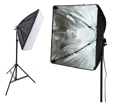 Pxel LS-SB-1B Socket Softbox 50x70Ccm, 150w Bulb, 200cm Light Stand for Studios, Photography Lightings Kit 1