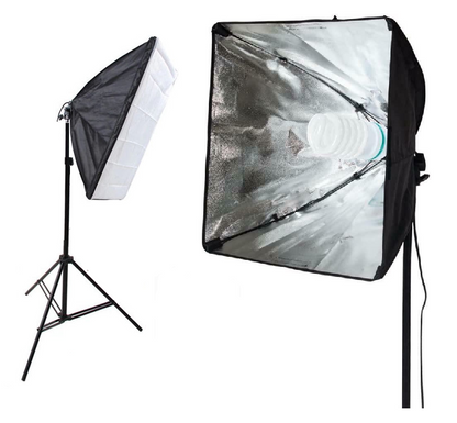 Pxel LS-SB-1B Socket Softbox 50x70Ccm, 150w Bulb, 200cm Light Stand for Studios, Photography Lightings Kit 1