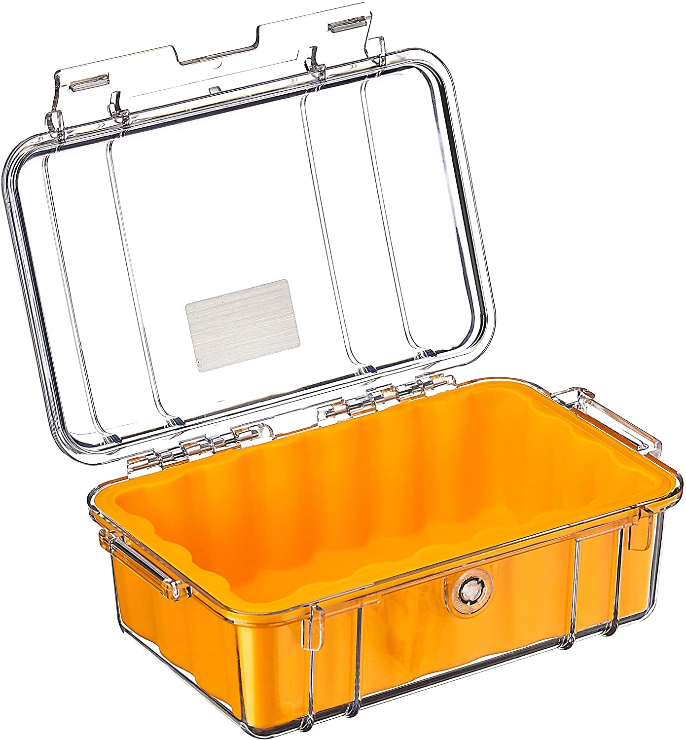 Pelican 1050 Clear Micro Case Waterproof Shockproof Dustproof Hard Casing with Automatic Pressure Purge Valve for Phones, MP3 Player, Small Electronics (4 Colors Available)