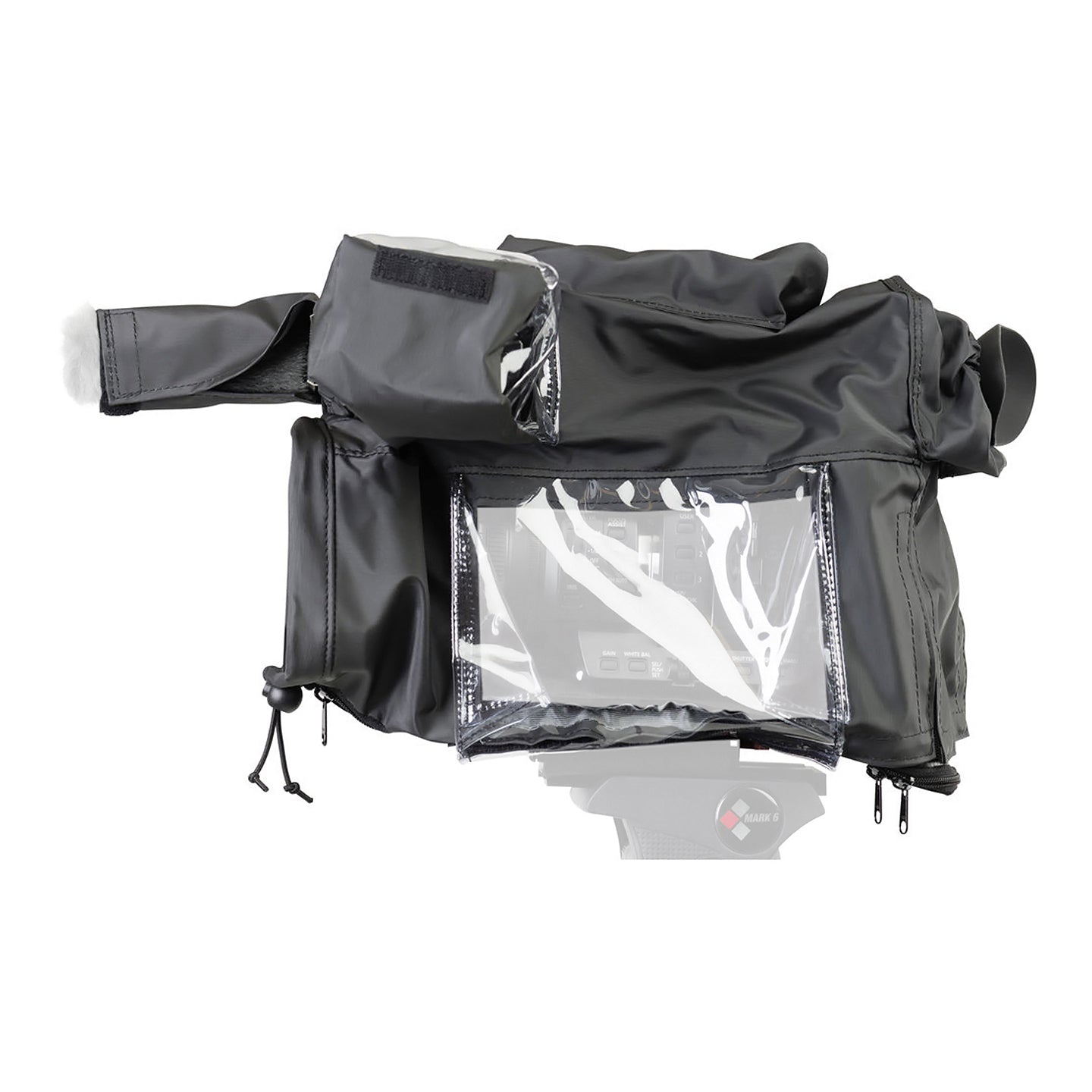 CamRade WetSuit Flexible Rain Cover for Panasonic AG-UX90 / AG-UX180 Camcorders with Clear Vinyl Windows for Visibility