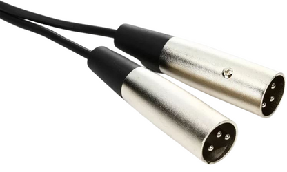 Hosa YXM-121 Y Cable - XLR Female to Dual XLR Male - 6-inch