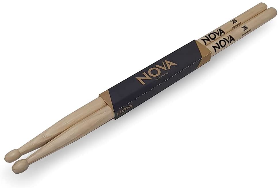 Vic Firth Nova N2B Hickory Wood Drumsticks (Pair) Drum Sticks for Drums and Percussion