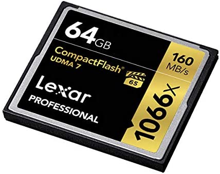 Lexar 1066 Professional High Speed 64GB Compact Flash Card with UDMA 7 Technology for Photographers and Videographers LCF64GCRBAP1066