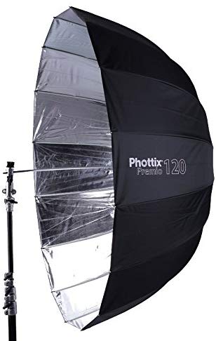 Phottix Premio Reflective Umbrella 85cm 33 Inches - Black and Silver