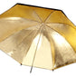 Pxel UM-BG108 43" 108cm Black and Gold Reflective Lighting Umbrella