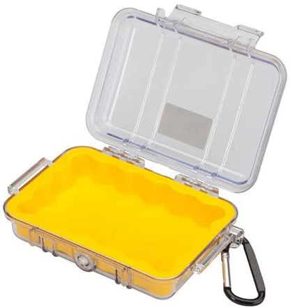 Pelican Micro Water-Resistant Crush and Dust Proof Case (Clear Black, Clear Blue, Clear Yellow, Clear Red) | 1020