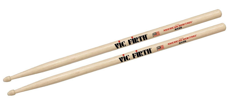 Vic Firth American Heritage 5B Maple Wood Tear Drop Tip Drumsticks (Pair) Drum Sticks for Drums and Percussion