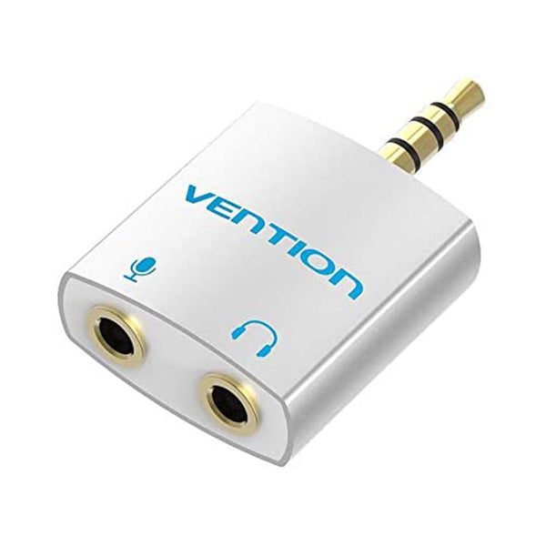 [CLEARANCE] Vention TRRS 4-Pole 3.5mm Male to Dual Microphone / Earphone 3.5mm Female Gold Plated (BDBW0) Audio Adapter for Earphones, Microphones, Mobile Phones