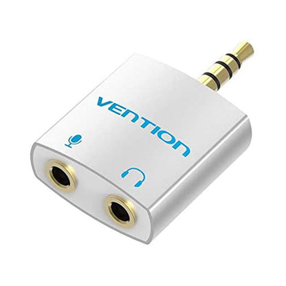 [CLEARANCE] Vention TRRS 4-Pole 3.5mm Male to Dual Microphone / Earphone 3.5mm Female Gold Plated (BDBW0) Audio Adapter for Earphones, Microphones, Mobile Phones
