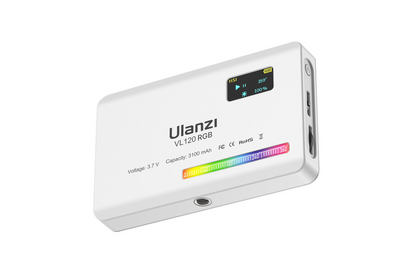 Ulanzi VL120 RGB LED Video Light with up to 9000k Color Temperature and 20 Lighting Effects for Photography and Video Lighting (White)