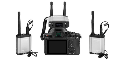 [CLEARANCE] Saramonic VLINK2 KIT2 2.4GHz Wireless Microphone System Perfect for Field Recording, News Broadcast and Interviews (TX+TX+RX)