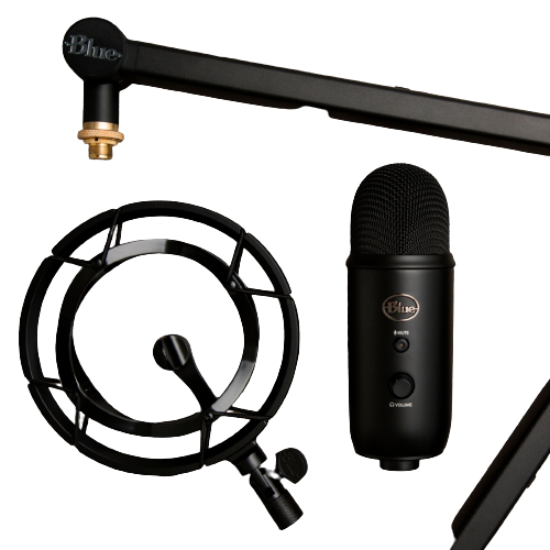 Blue Yeticaster Professional Broadcast Bundle Perfect for Podcasting, Streaming and Professional Gaming