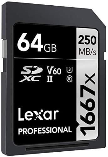 Lexar Professional High Speed 1667x UHS-II 64GB SDXC Card LSD64GCB1667