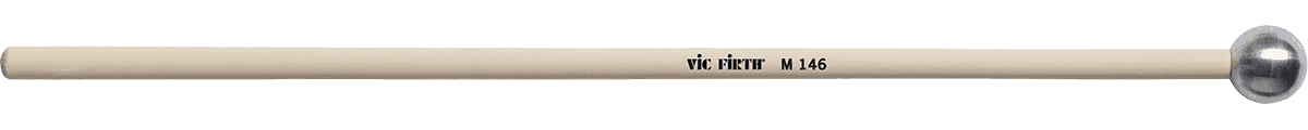 Vic Firth M146 Extra Hard Orchestral Medium Round Aluminum Percussion Keyboard Mallets for Xylophone and Bells