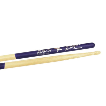 Zildjian ZASRS 5A Ringo Starr Purple Dip Signature Artist Series Hickory Drumsticks with Long Taper and Oval Tip