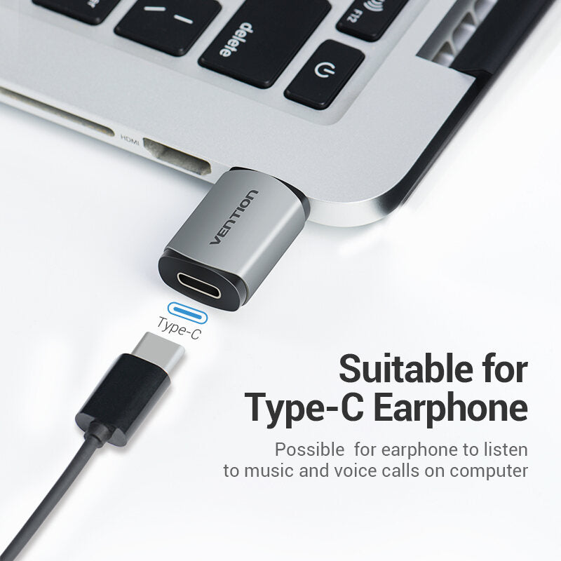 Vention USB A to USB Type C Sound Card Metal Type Gold-plated Earphone Audio Adapter (CDMH0)