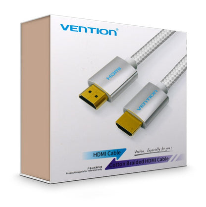 [CLEARANCE] Vention HDMI 2.0 Cable Cotton Braided Round (Male to Male) 4KHD 60Hz Video Cable with Tangle-free Cord (2-Meters) (AAB)