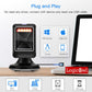 LogicOwl OJ-MP6300 1D 2D QR Desktop Barcode Platform Scanner USB Wired Barcode Reader for PC, Windows, Mac, Android, POS