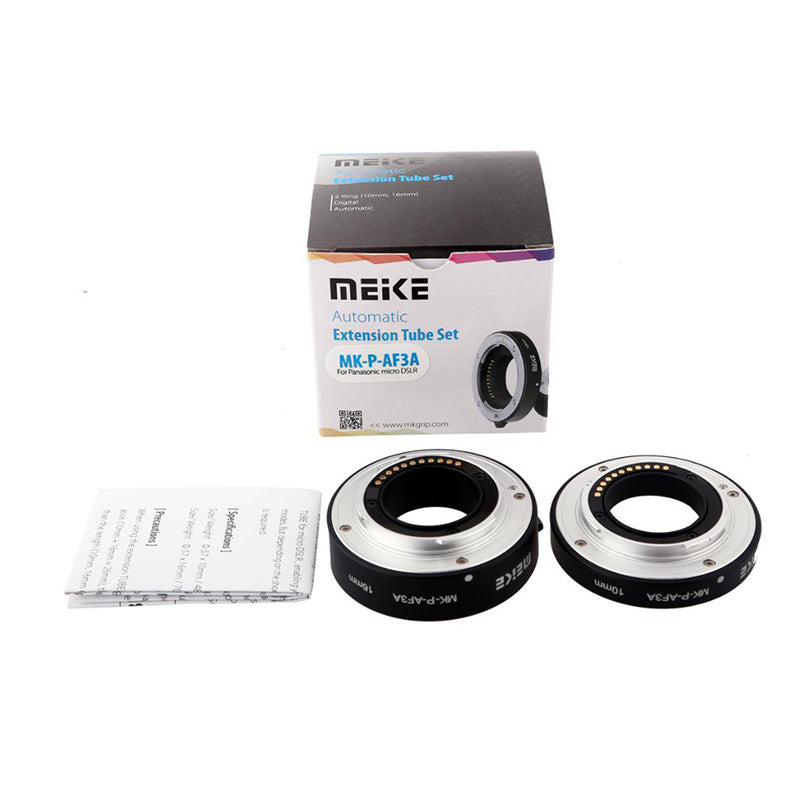 Meike MK-P-AF3A Macro Auto Focus Extension tube Ring AF for Panasonic Olympus Mirrorless Cameras