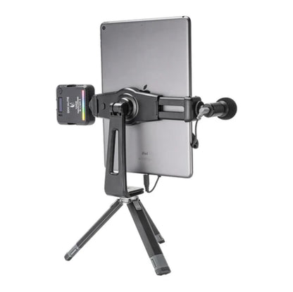 Ulanzi ST-20 20 Plastic Tablet Clamp Holder 22cm Stretchable Range with Horizontal / Vertical Shooting 360 Rotation 2 Cold Shoes Quick Plate